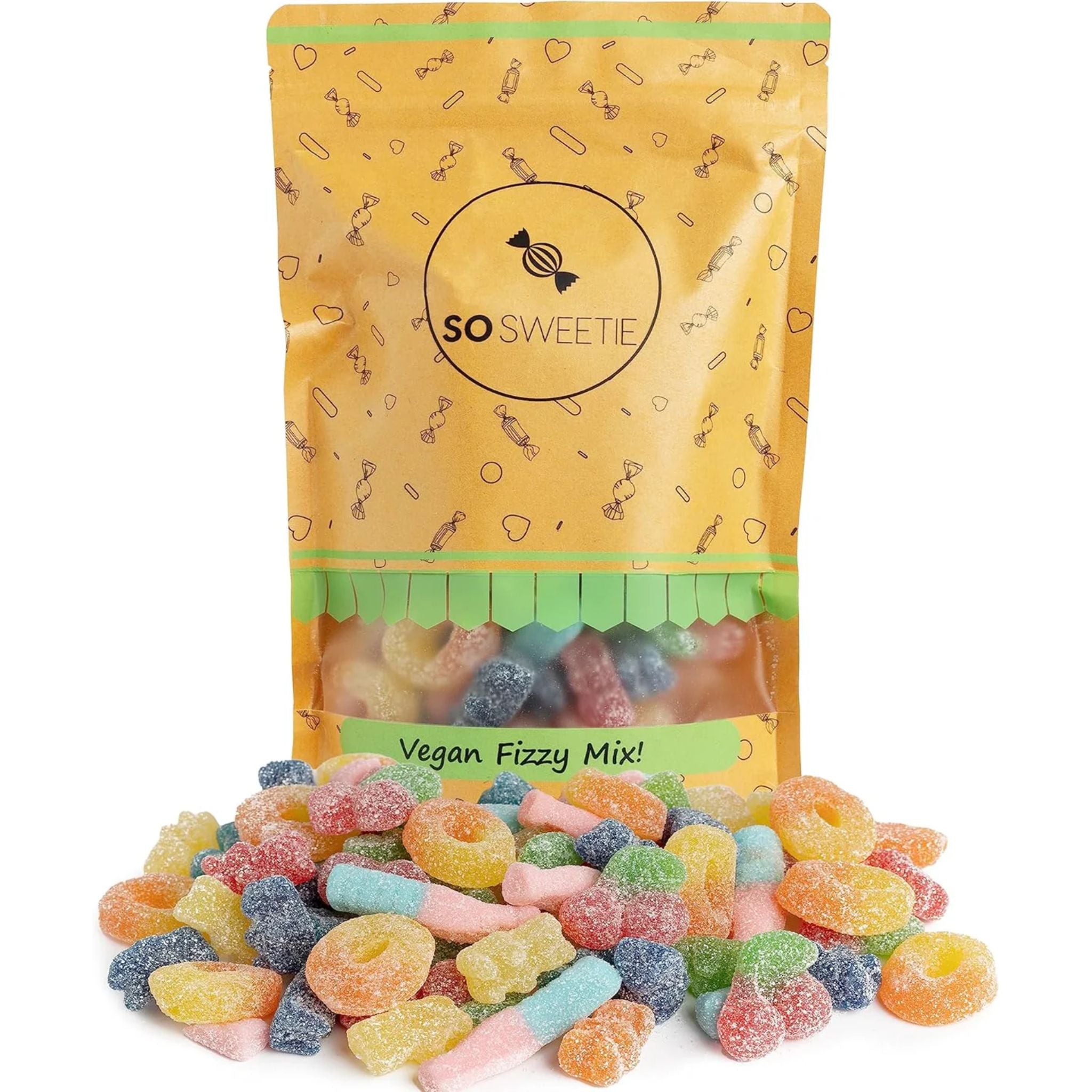 SoSweetie VEGAN Fizzy Sweets | Pick and Mix Sweets | Resealable Pouch