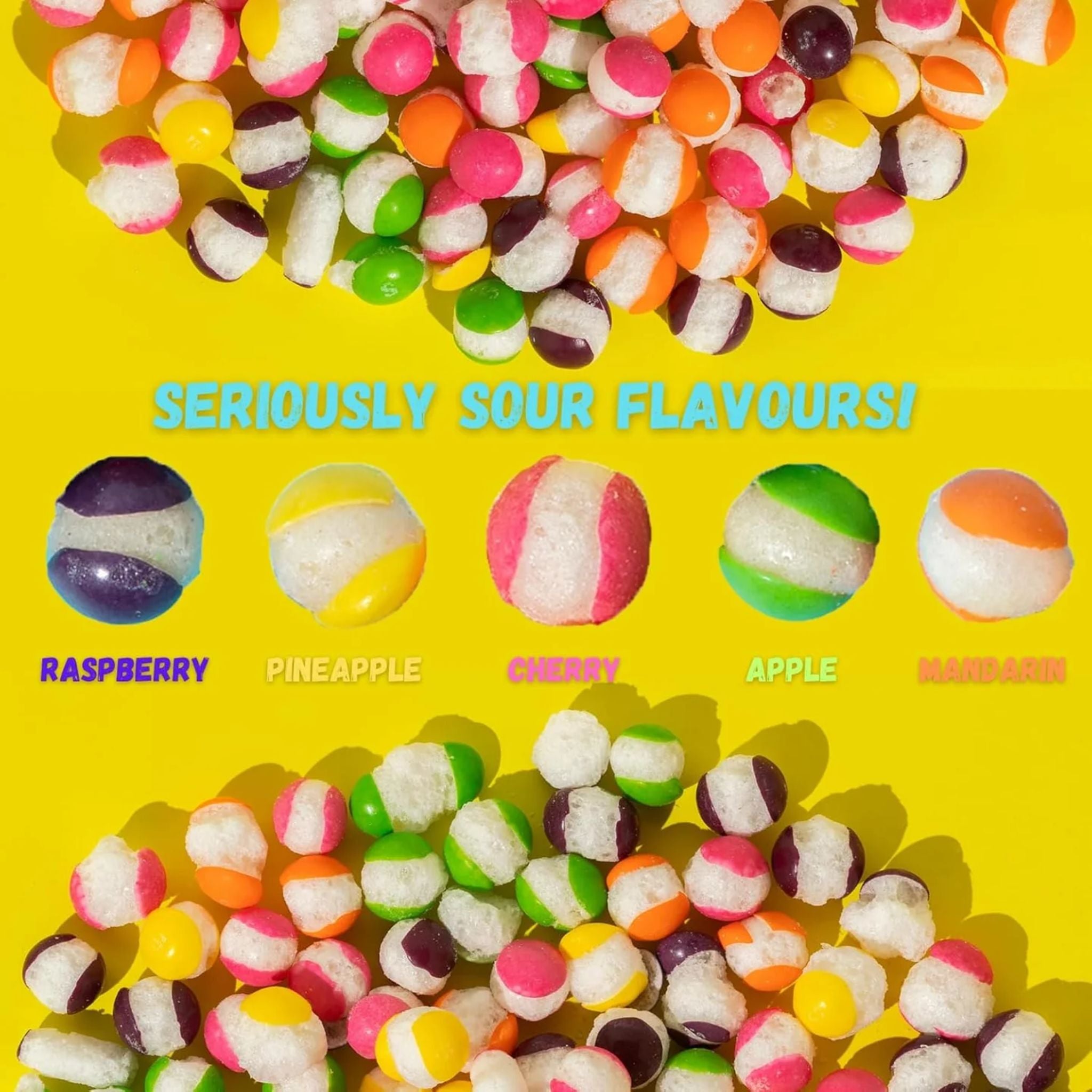 SoSweetie Freeze Dried Super Sour Candy | Vegan and Halal Sweets | Large 200g Bag
