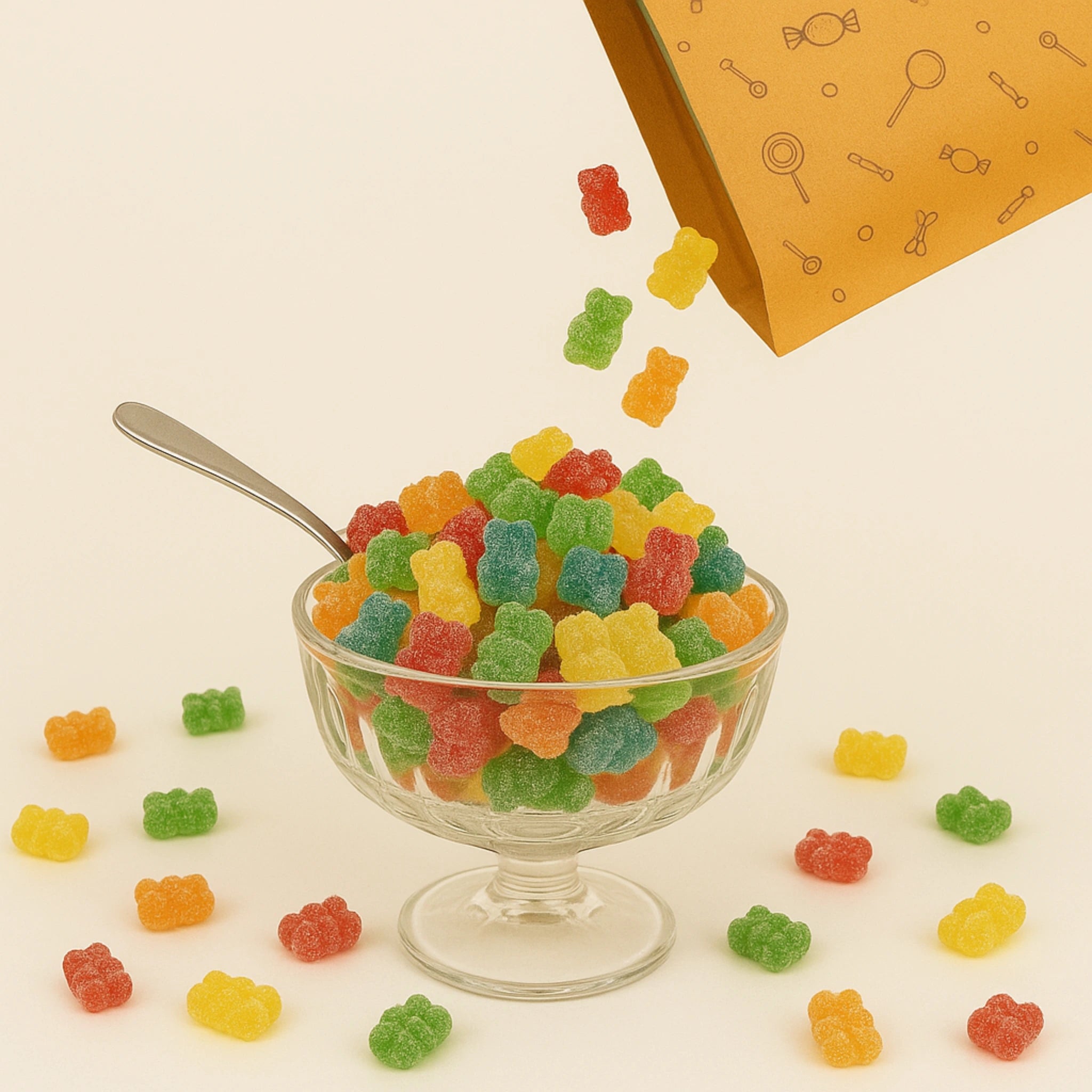 SoSweetie Vegan Fizzy Gummy Bears | Gluten-Free Fizzy Sweets | 600g Resealable Bag