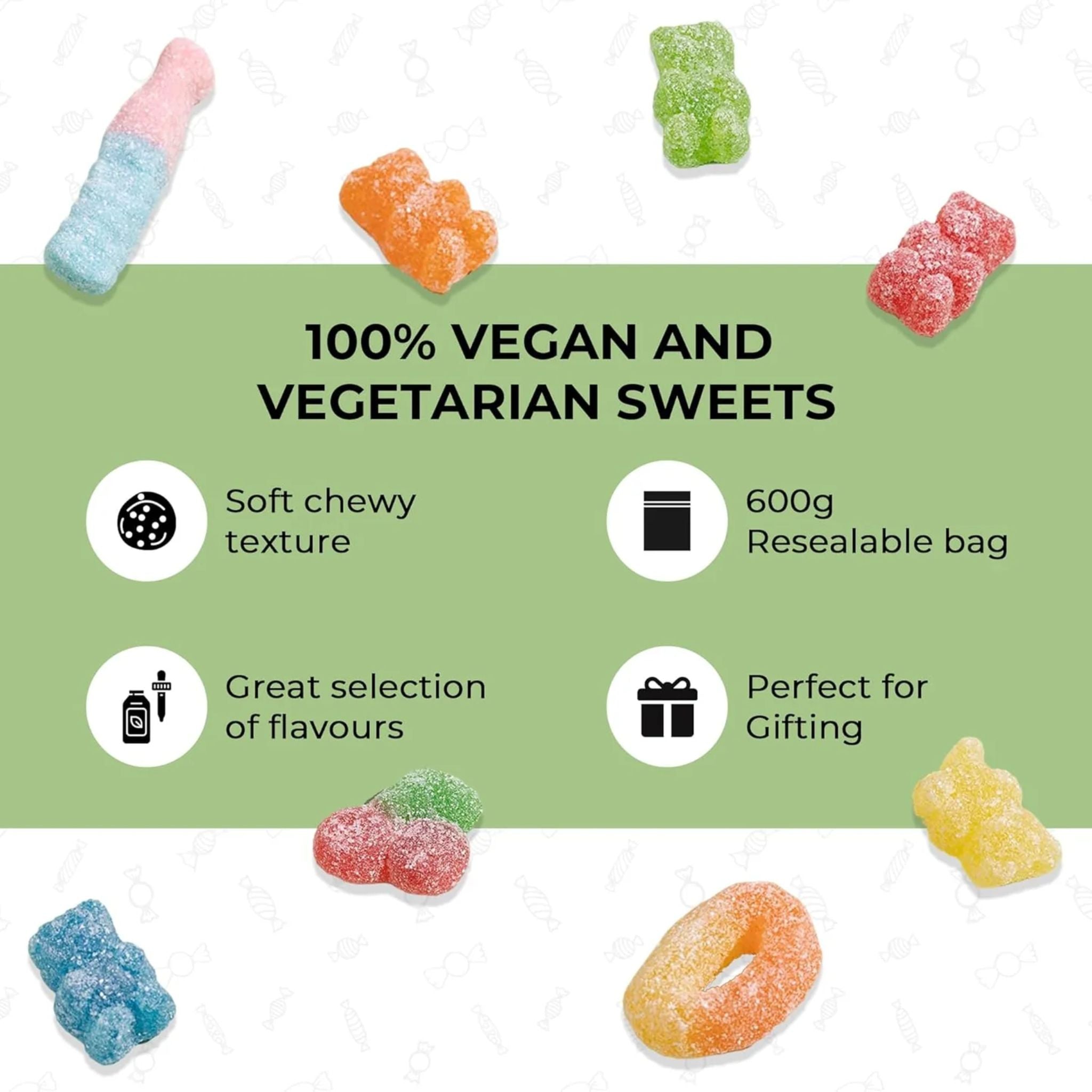 SoSweetie VEGAN Fizzy Sweets | Pick and Mix Sweets | Resealable Pouch