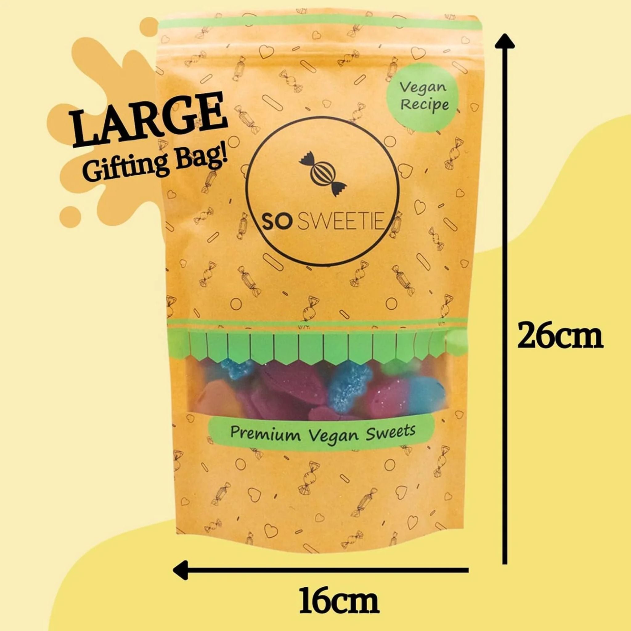SoSweetie Vegan & Vegetarian Gummy Sweets | Non-Fizzy Candy Bulk | 600g Resealable Bag