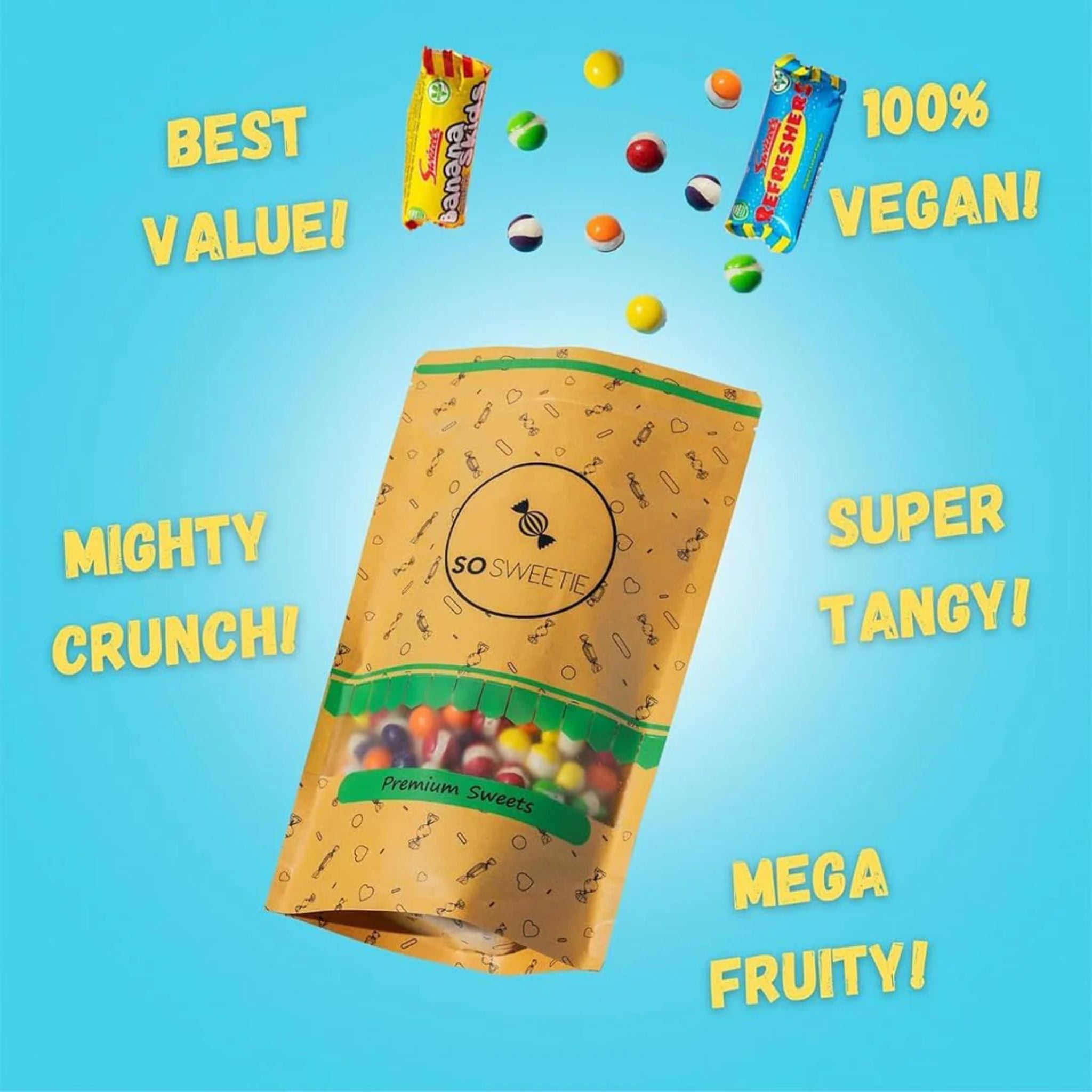 SoSweetie Freeze Dried Sweets Super Mix | Vegan & Halal | Large 200g Bag