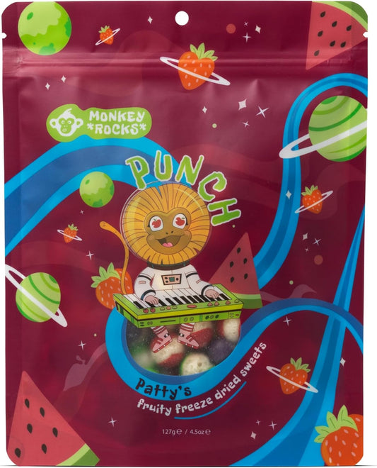 Monkey Rocks Vegan Freeze Dried Sweets | Galactic Fruity Blast Candy Adventure